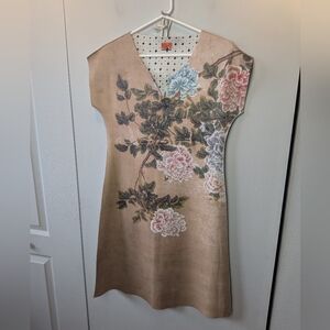 ANIMAPOP Reversible Mini Dress Size ? (Large My Guess) Floral Made In Italy